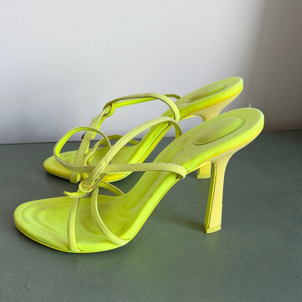 Alexander Wang Neon Yellow Strappy Heels - Picture 3 of 6
